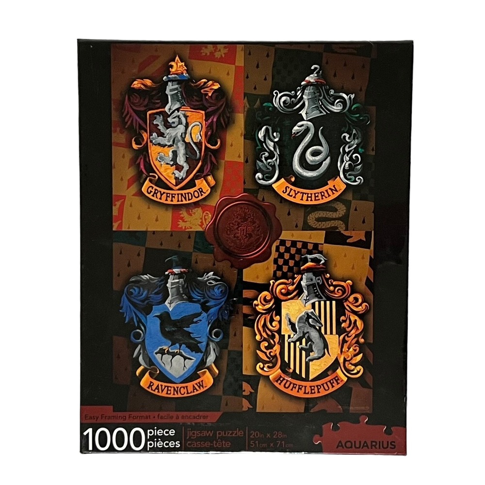 Harry Potter House Crests 1000-Piece Jigsaw Puzzle Aquarius NEW Factory Sealed